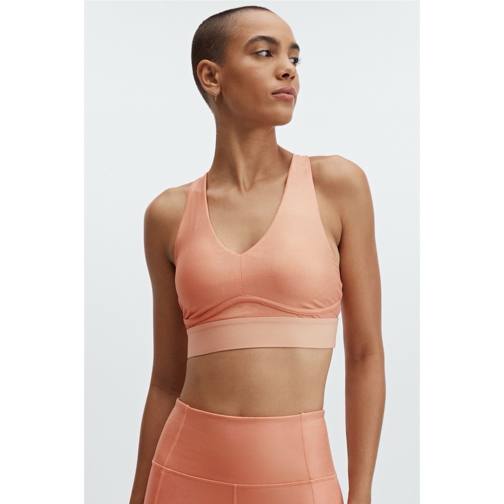 Fabletics All Day Every Day Adjustable Sports‎ Bra Size Medium Iridescent Copper